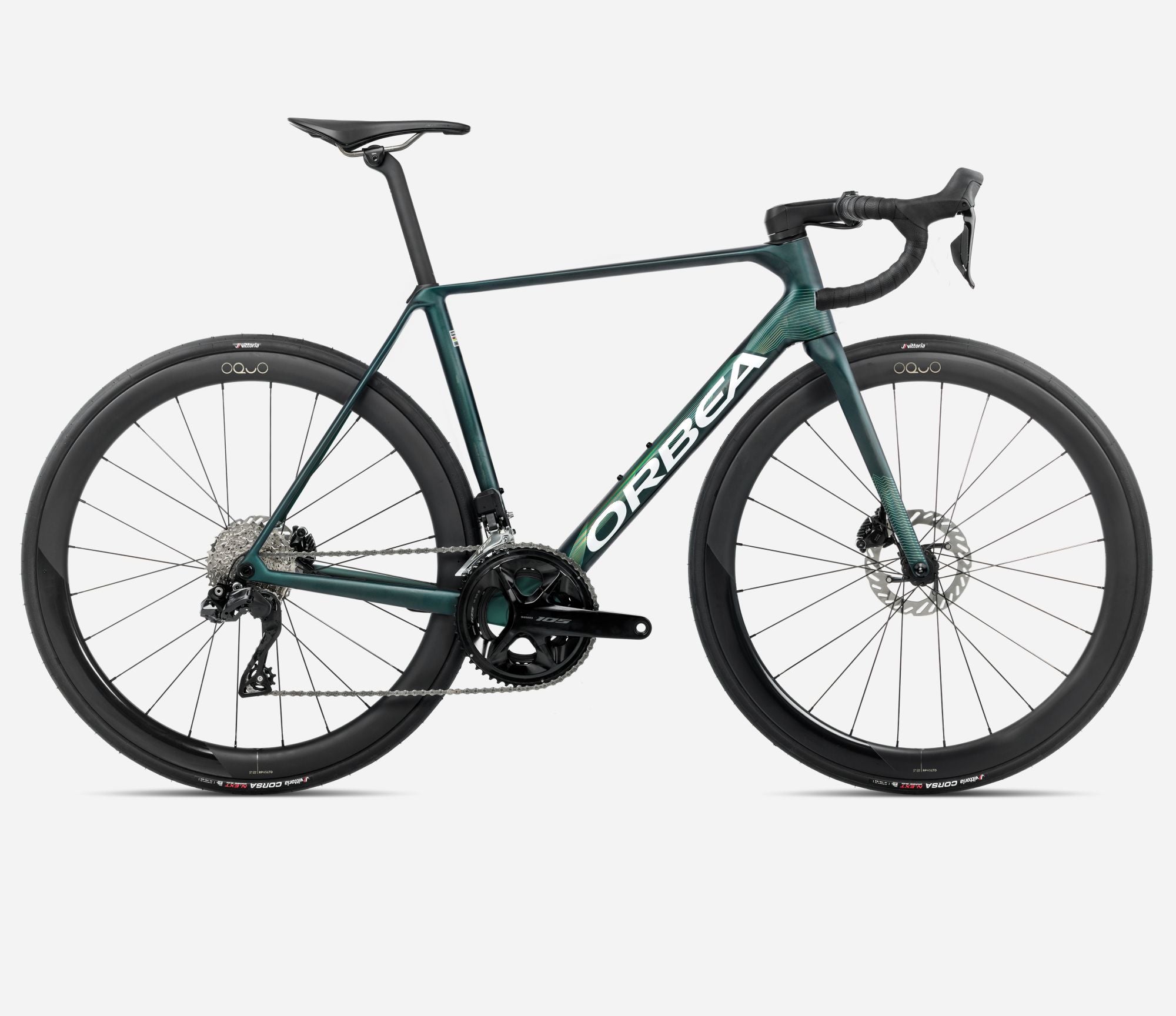 Orbea orca m30i LTD PWR road bike in green
