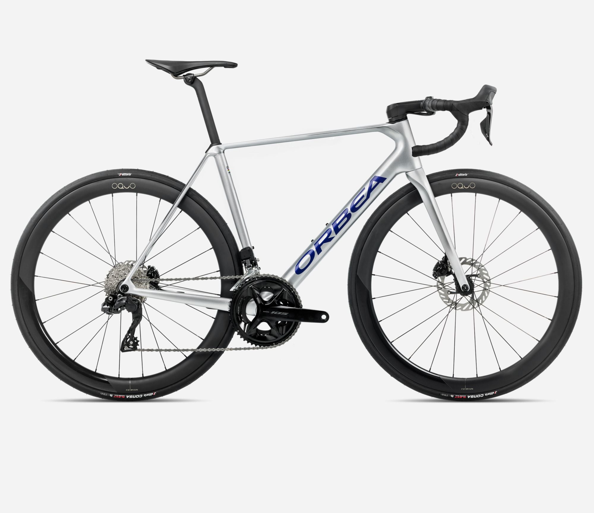 Orbea orca m30i LTD PWR road bike in silver