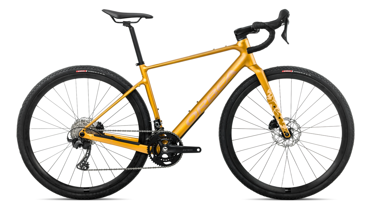 Side profile of the Orbea Terra H30 2027 model in bumblebee yellow colour