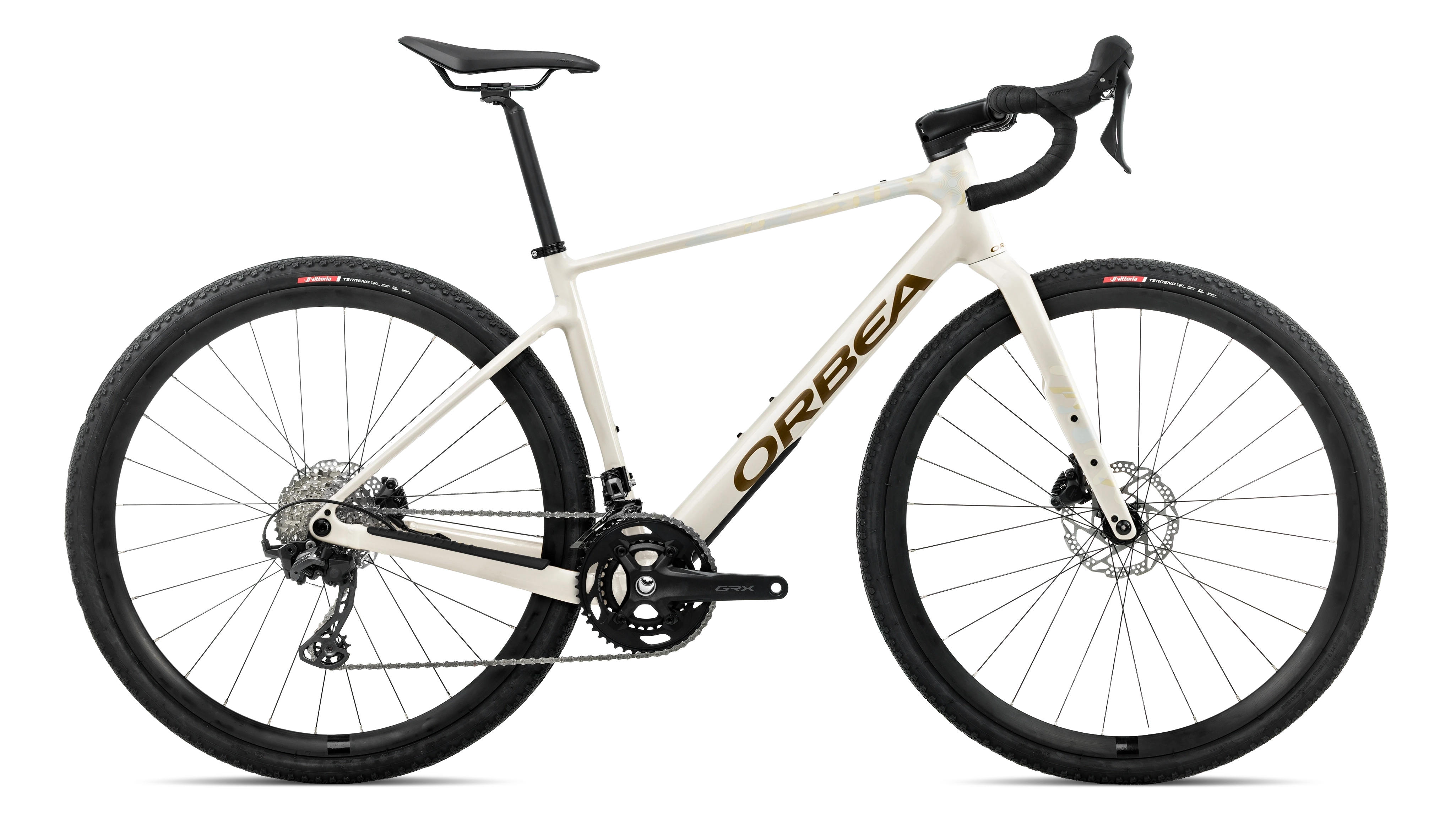 Side profile of the Orbea Terra H30 2027 model in ivory white colour
