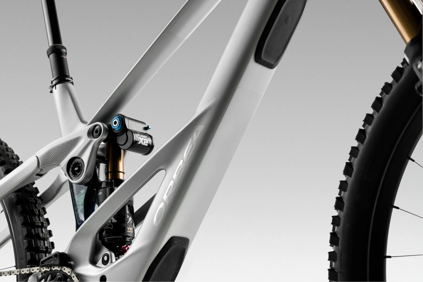 Orbea Wild LT, close up of fox suspension fork