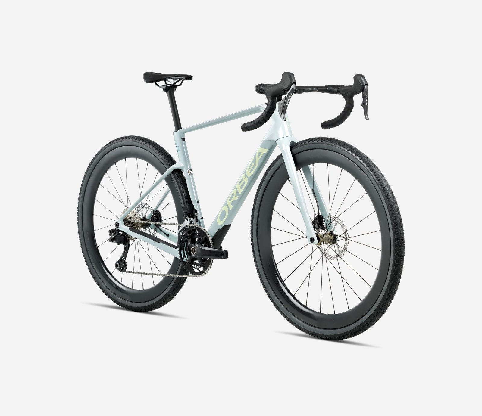 orbea terra race bike, m20ltd, frozen concrete colour, front view