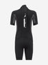 Black orca vitalis squad shorty junior wetsuit with short sleeve and short legs back inside 