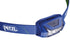 Blue headlamp with Petzl logo on a white background