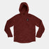 SAYSKY clean hooded jacket for road running in red colour with zip ventilation pockets