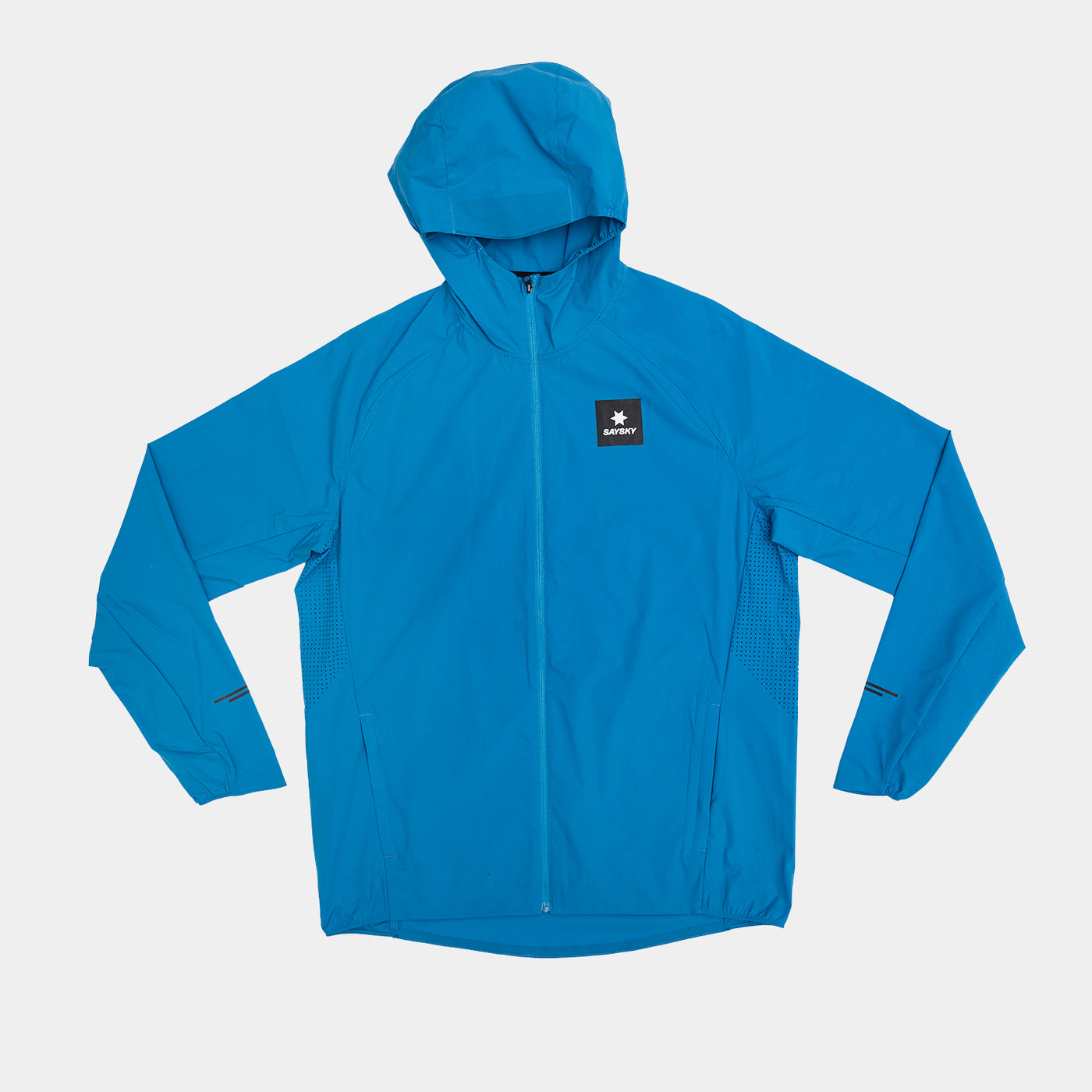 SAYSKY Clean Pace Flex Hooded Running Jacket in blue