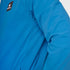 Man wearing SAYSKY Clean Pace Flex Hooded Running Jacket in blue, showing ventilated sides