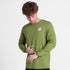 saysky long sleeve running top for men in green, breathable, quick-drying running top, man wearing top