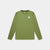 saysky long sleeve running top for men in green, breathable, quick-drying running top, profile of top
