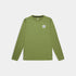saysky long sleeve running top for men in green, breathable, quick-drying running top, profile of top