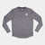 saysky long sleeve running top for men in grey, breathable, quick-drying running top, profile of top