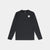 saysky long sleeve running top for men in black, breathable, quick-drying running top, top on a white background