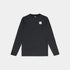 saysky long sleeve running top for men in black, breathable, quick-drying running top, top on a white background