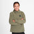 woman wearing SAYSKY running jacket in beige colour