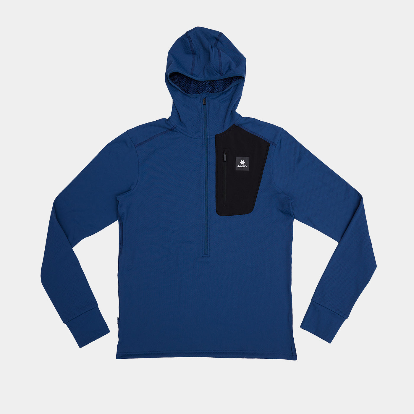 SAYSKY long sleeve, blue and black, fleece run top 