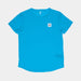 Blue SAYSKY run tee shirt, made with Global Recycled Standard Certificate