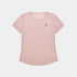 saysky run tee in  pink colour, with logo at front