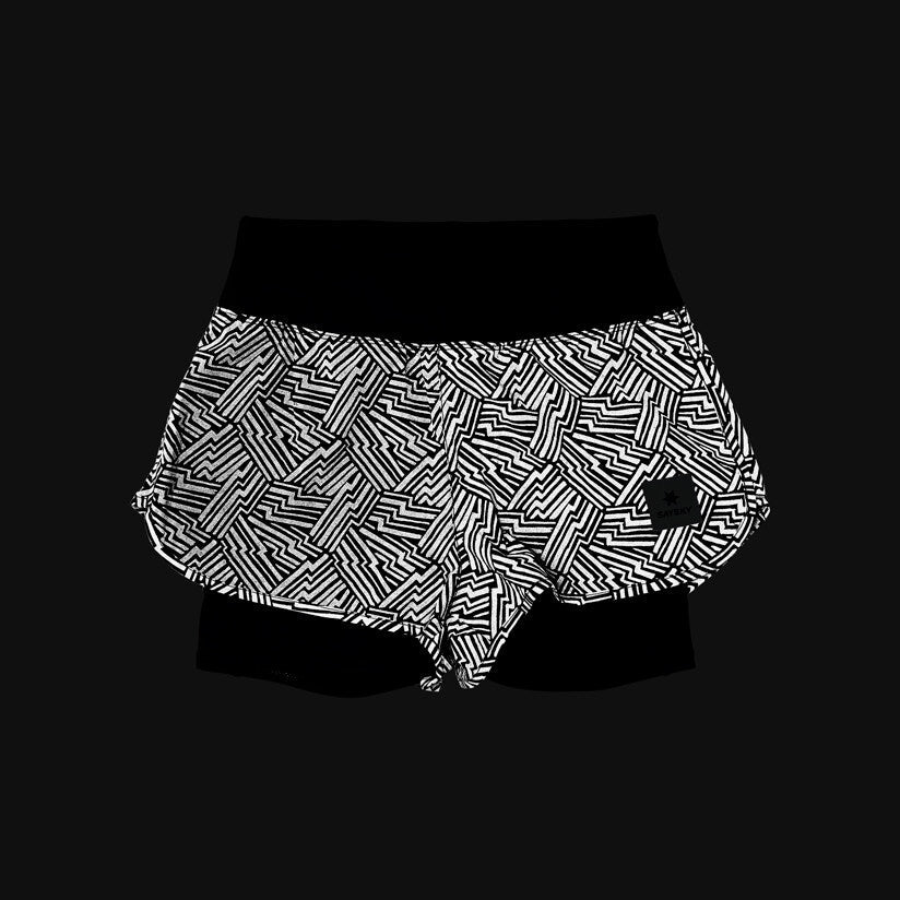 SAYSKY Women's Reflective Pace 2 in 1 Shorts 3"