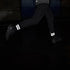 Reflective run socks from SAYSKY, black with two reflective strips, glowing in the dark
