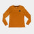 Orange SAYSKY long sleeve Pace run top for women, laid out flat