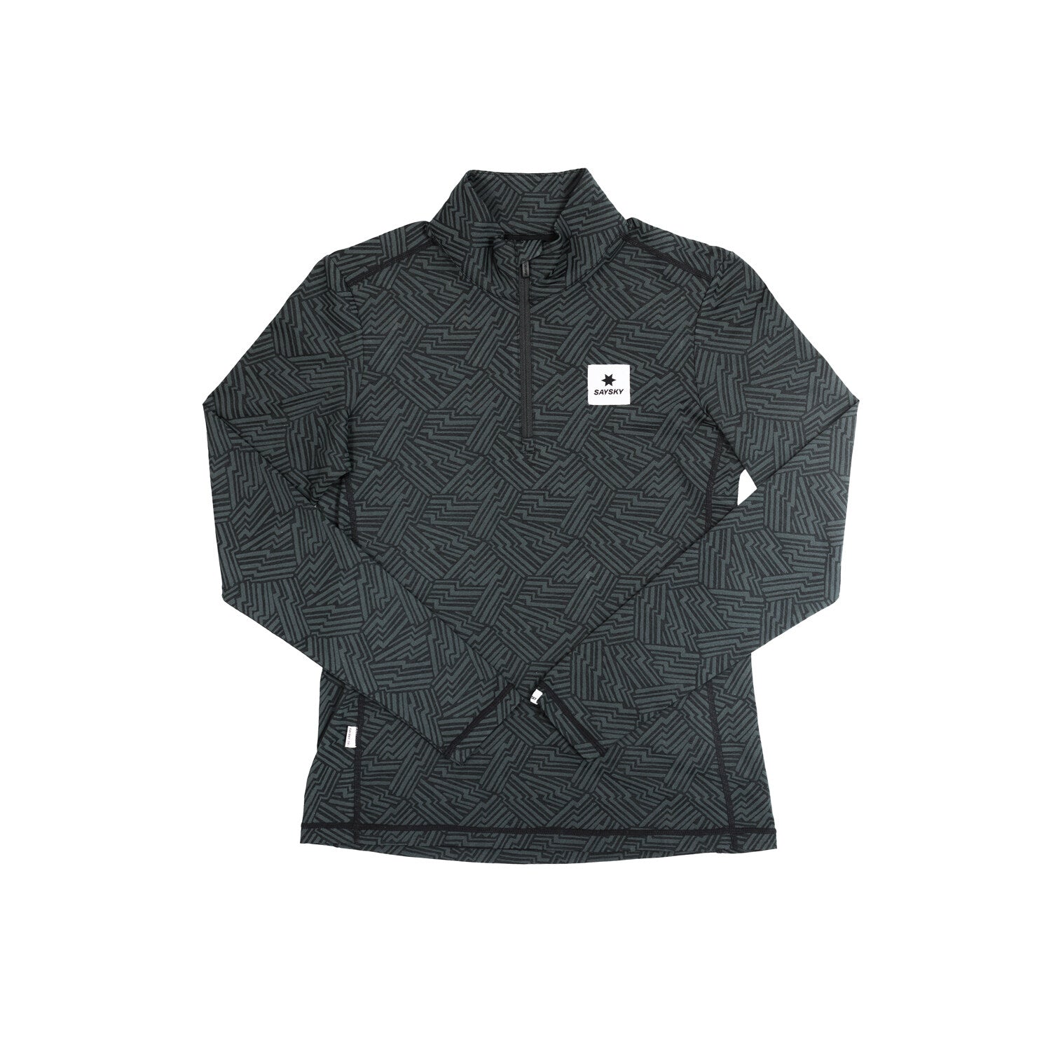 SAYSKY Reflective Pace Half Zip Long Sleeve Run Top with logo