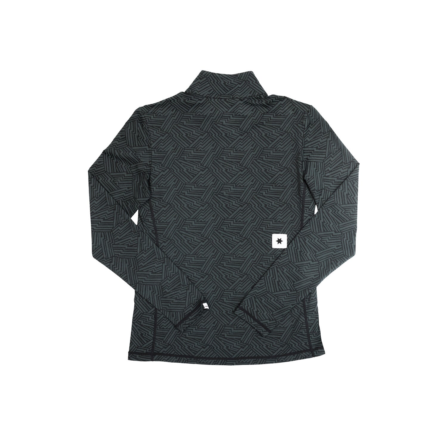 SAYSKY Reflective Pace Half Zip Long Sleeve Run Top, back with logo