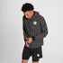 saysky reflective blaze jacket for men, warm wind proof jacket for running in cold dark conditions, black with grey reflective geometric pattern, man wearing saysky reflective jacket moving sleeve cuff