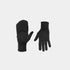 Pair of black unisex saysky thermal pace gloves inside view with mitten 