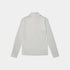 saysky womens pace 1/2 zip long sleeve, lightweight breathable half zip top for running, light grey colour, back view of top laying out flat on white background 