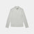saysky womens pace 1/2 zip long sleeve, lightweight breathable half zip top for running, light grey colour, top laying out flat on white background 