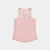 SAYSKY reactive flow pink singlet tank top for women, ultra-light, race tank, view of SAYSKY tank laying flat on a white background