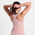 SAYSKY reactive flow pink singlet tank top for women, ultra-light, race tank, back view of women wearing SAYSKY tank 