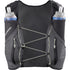 Salomon ADV Skin 12, 12 liter running vest, dark grey colour with dark green accents, front of pack vest with water flasks