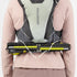 Salomon ADV Skin 12, 12 liter running vest, dark grey colour with dark green accents, back of vest with poles attached behind