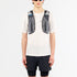 Salomon ADV Skin 12, 12 liter running vest, dark grey colour with dark green accents, man wearing vest standing