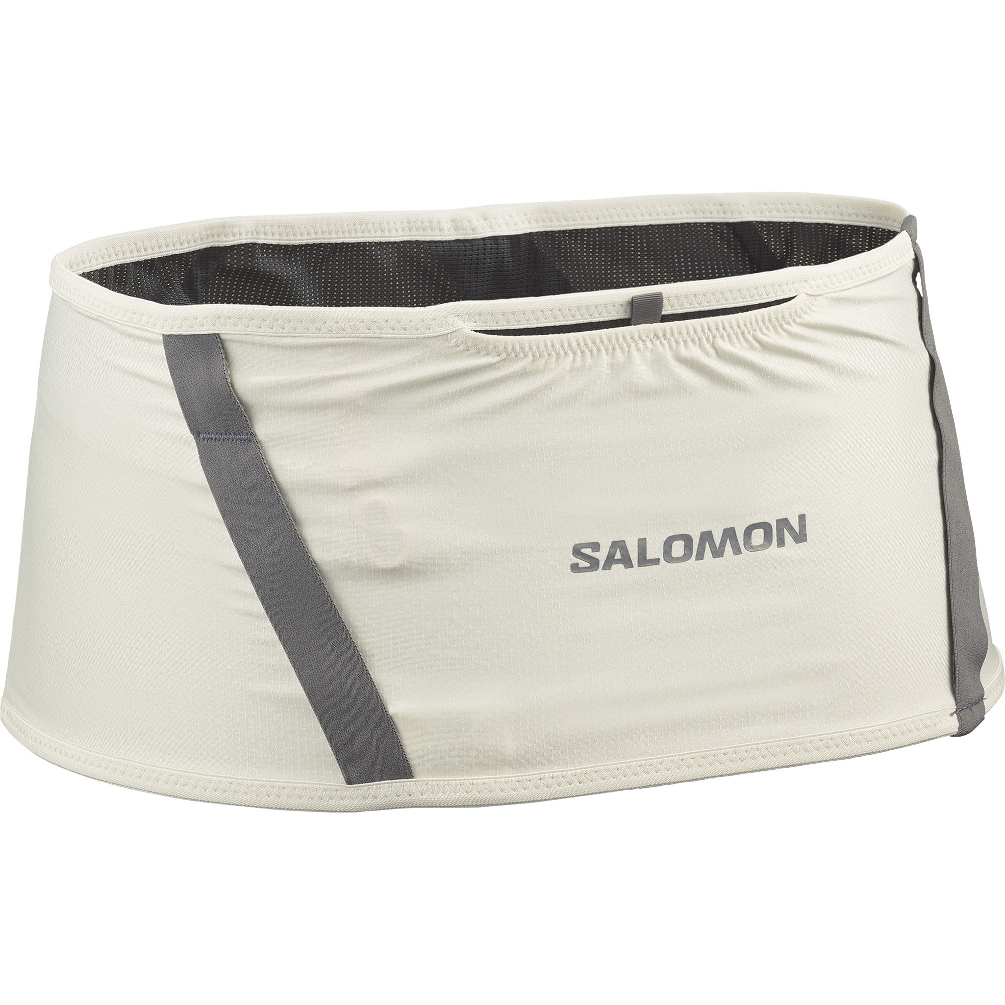 salomon pulse belt, trail running belt, cream white colour, back of of white belt