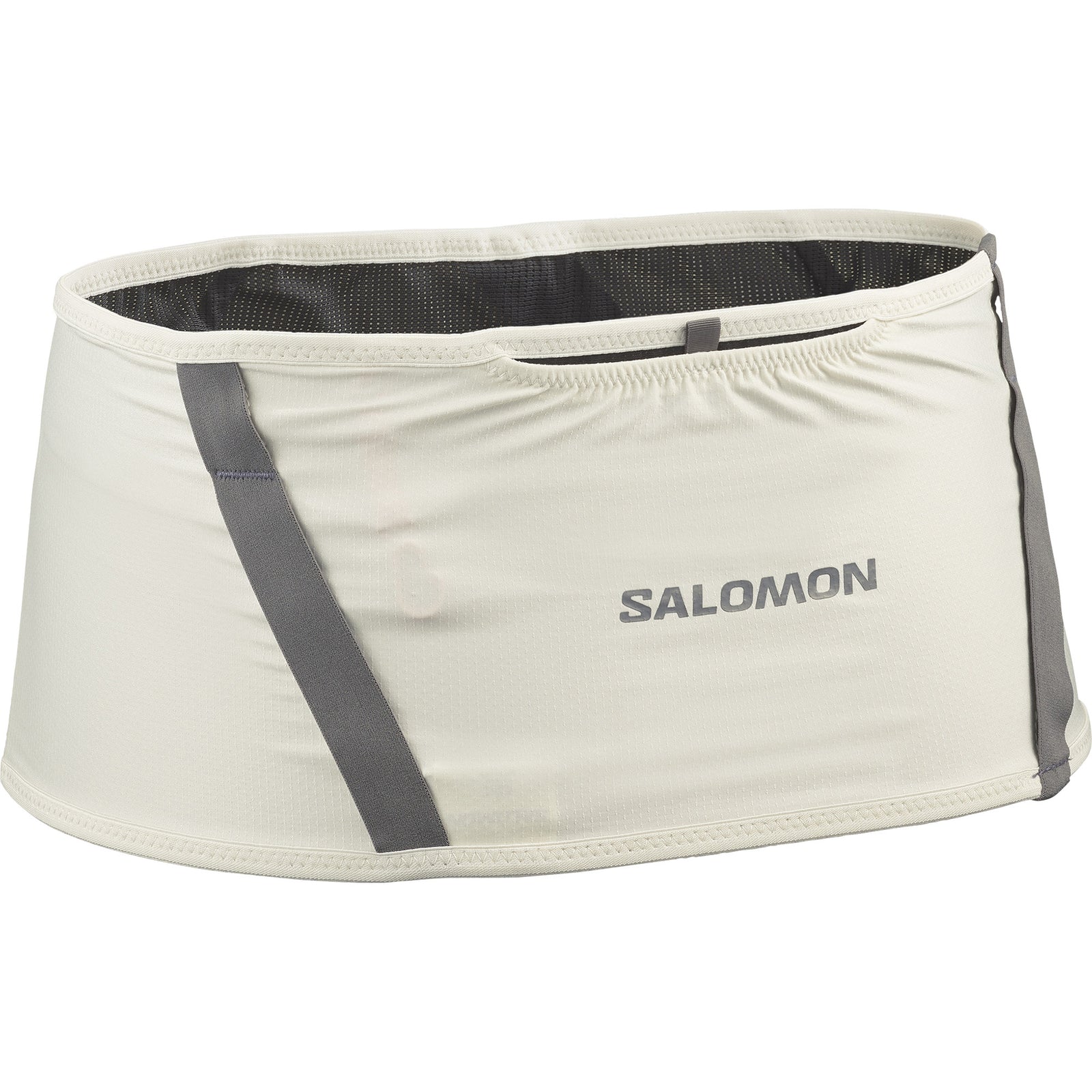salomon pulse belt, trail running belt, cream white colour, back of of white belt