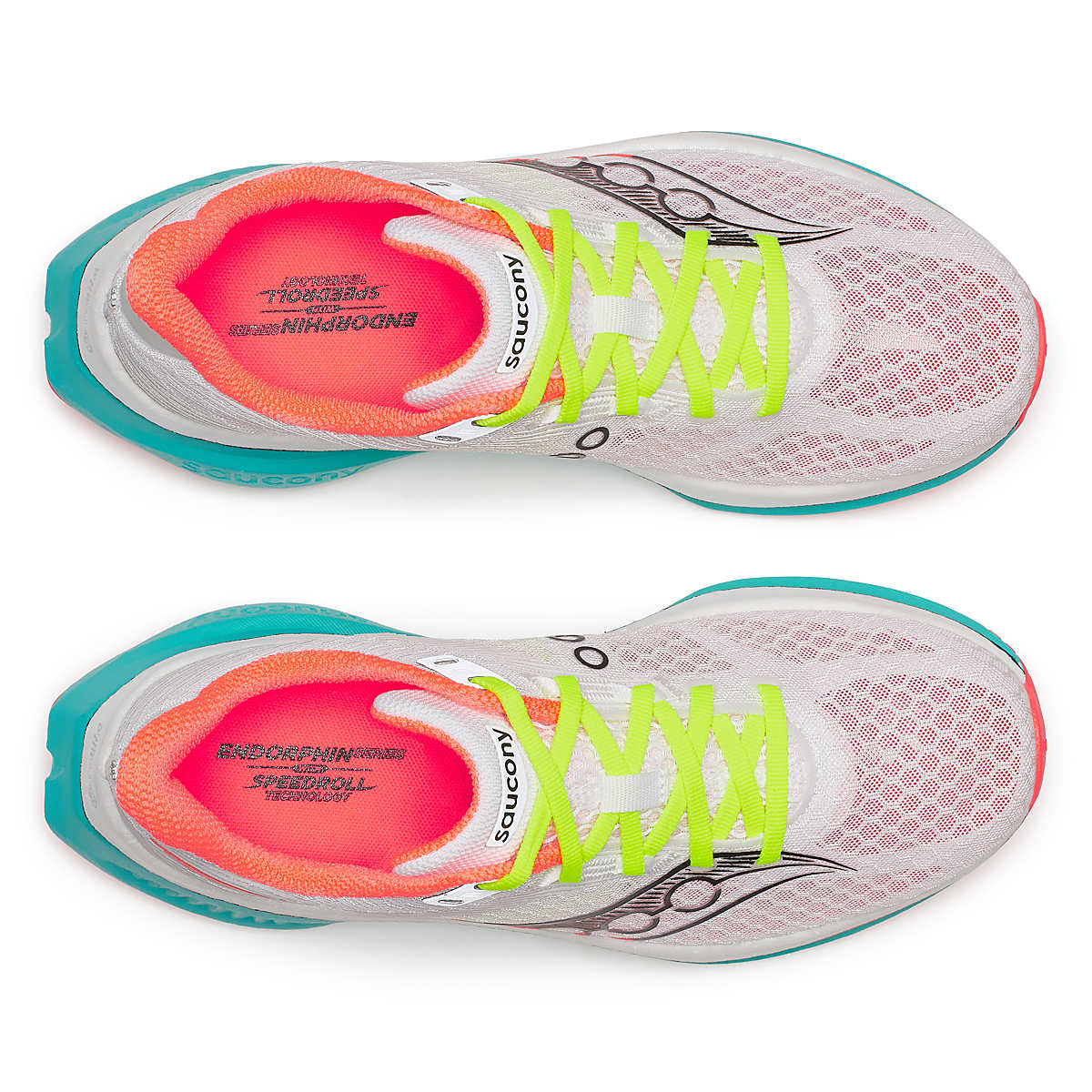 Pair of Saucony Endorphin Speed 5 for women - nylon plate running shoe