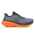 Side of saucony hurricane 25 running trainer road shoes mens black yellow orange shadow vizi