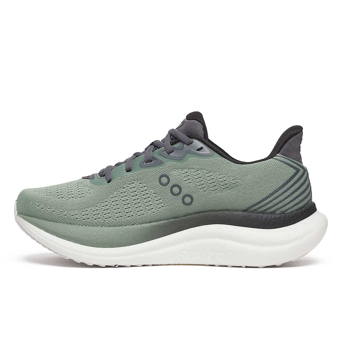 Saucony Triumph 23 cushioned running shoe for men, green colour, inner side view