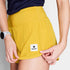 saysky pace air short 3 yellow colour running shorts close up