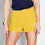 saysky pace air short 3 yellow colour running shorts model front close up