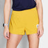 saysky pace air short 3 yellow colour running shorts model front close up