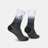 saysky combat socks, black and white gradient socks above the ankle on white background