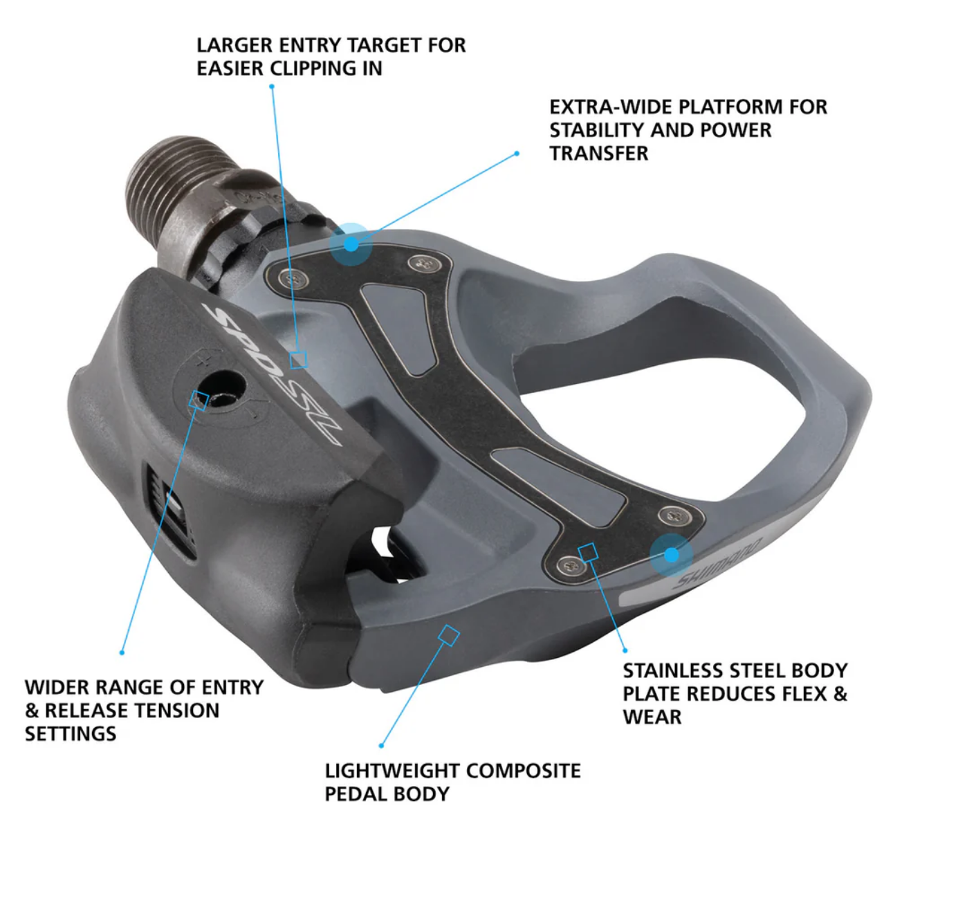 Shimano SPD SL Road Pedals with benefits