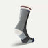 Sealskinz waterproof cycling socks, gray and black sock with visible branding on a white background