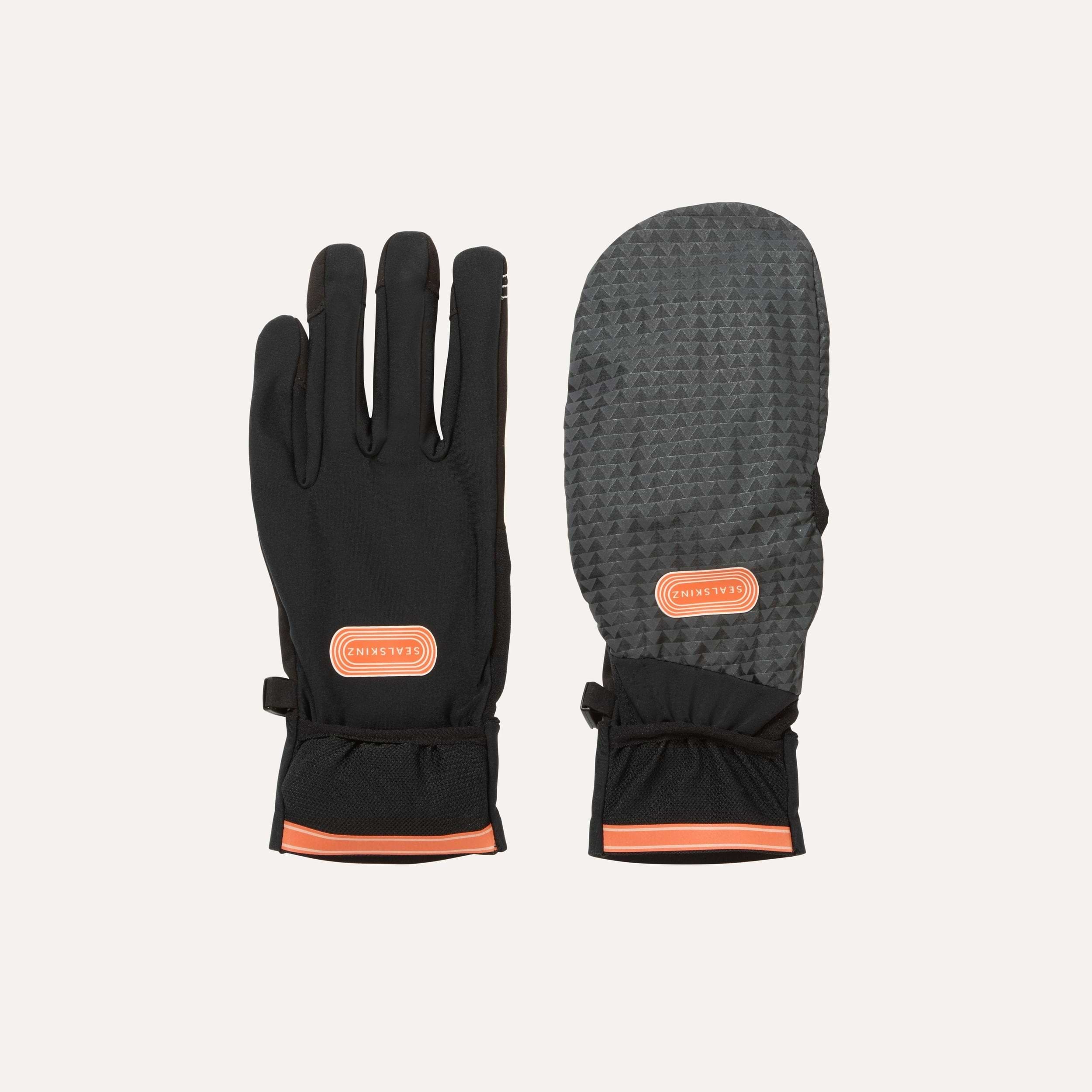 Pair of Sealskinz Wolferton gloves showing glove and mitten feature