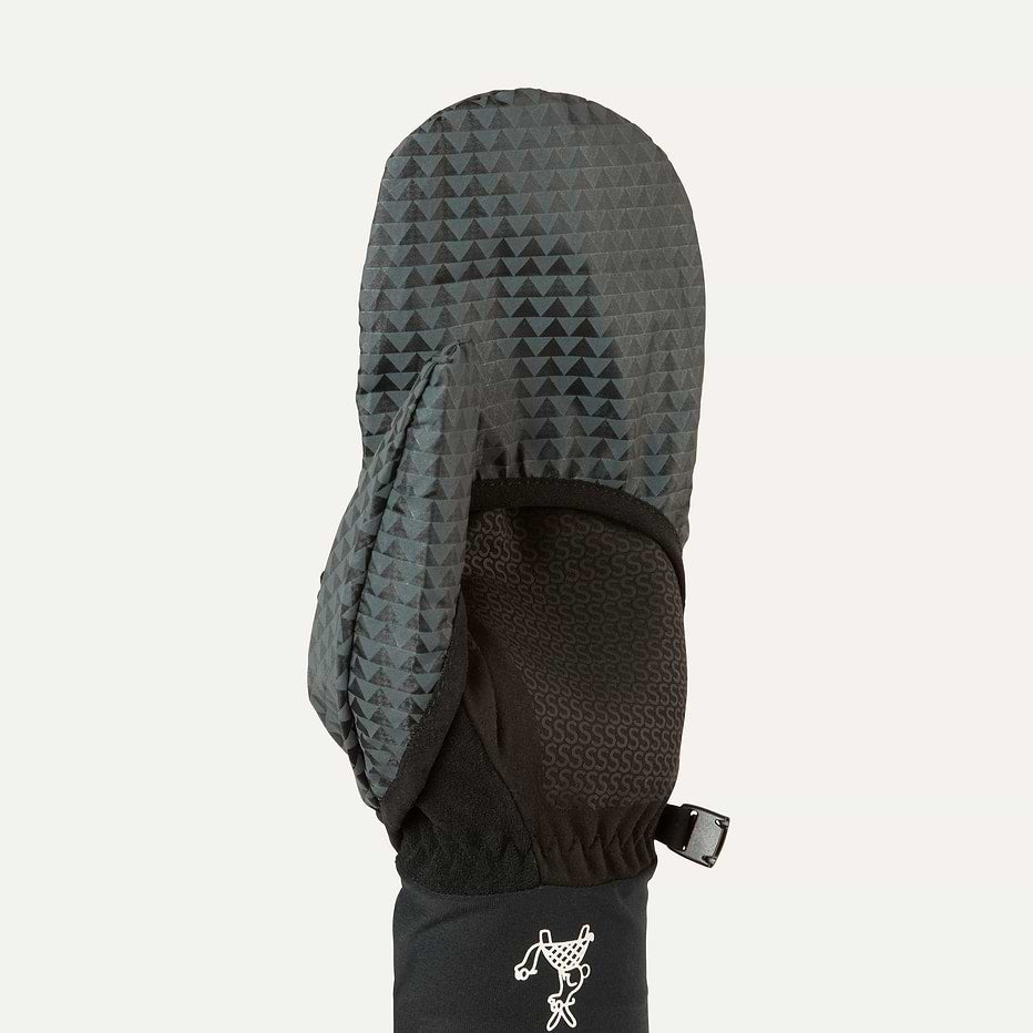 Black Sealskinz waterproof glove showing mitten feature