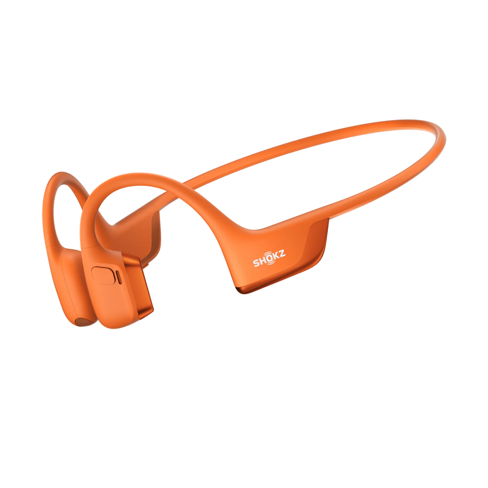 Shokz Bone Conduction headphones in orange colour, OpenRun Pro