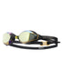 TYR stealth swim goggle black and gold colour mirrored lens